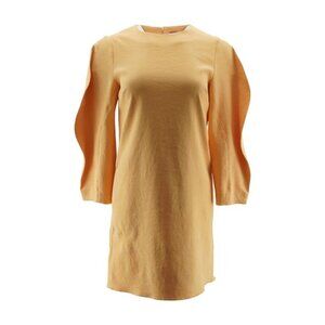 Tibi Chalky Drape Origami Dress Orange